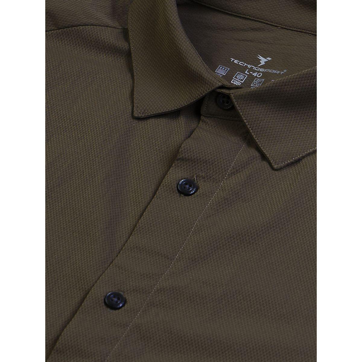 Technosport Solid 2-Way Stretch Long Sleeve Regular Fit Shirt-men-clothing-shirts-image-5