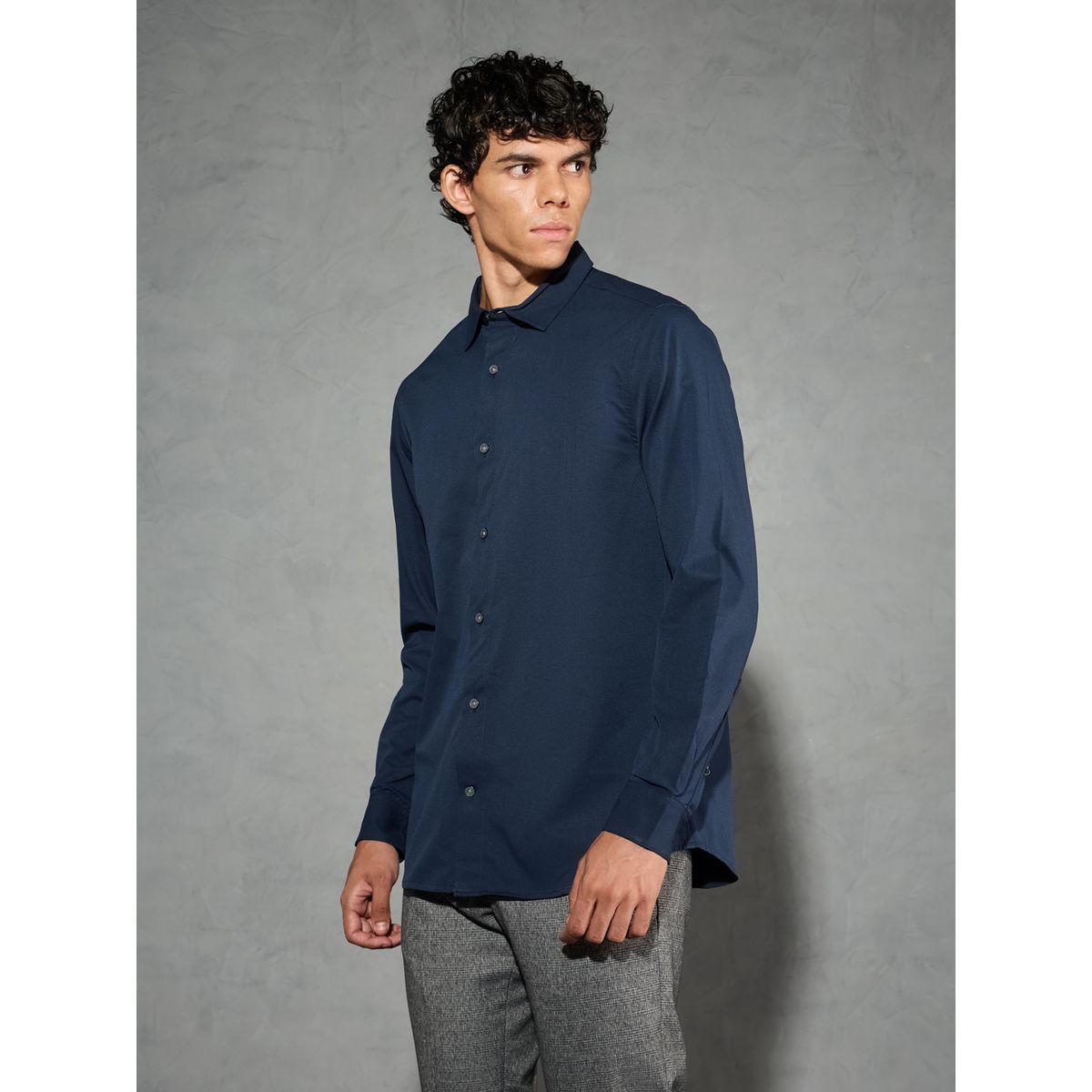 Technosport Solid Spread Collar Buttoned Shirt-men-clothing-shirts-image-2