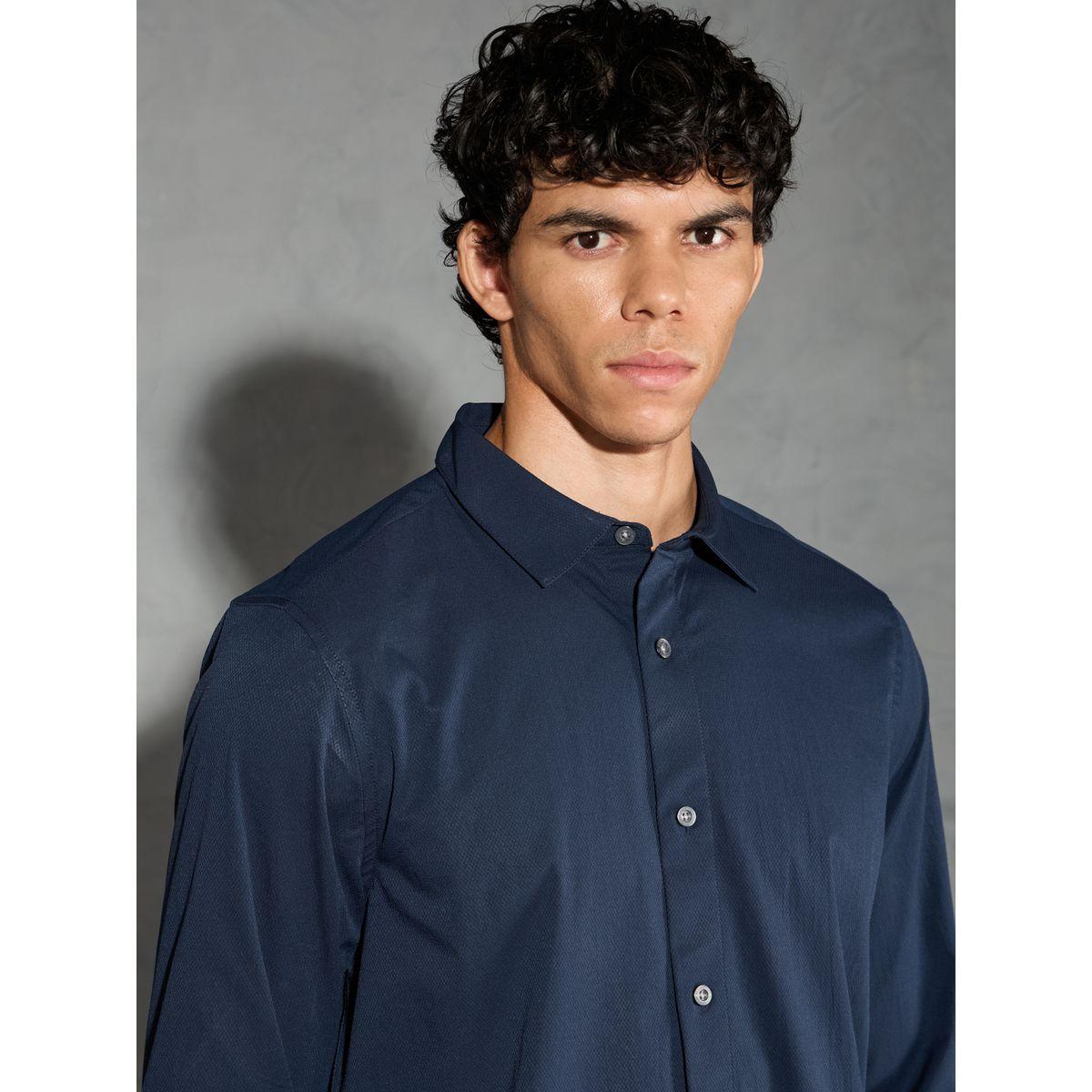 Technosport Solid Spread Collar Buttoned Shirt-men-clothing-shirts-image-3