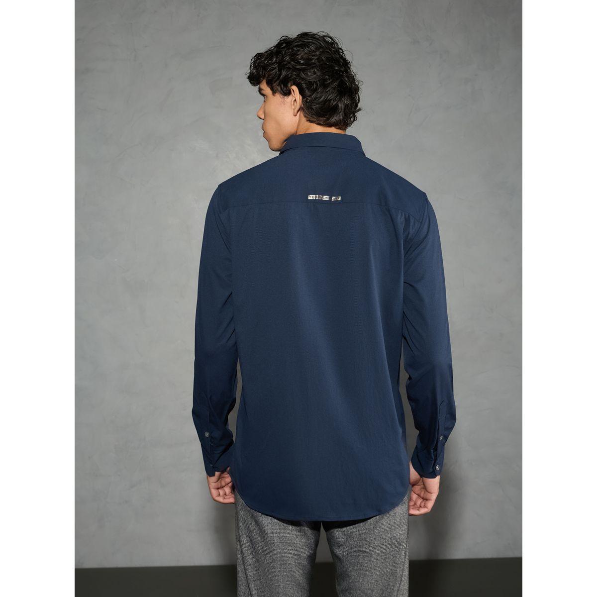 Technosport Solid Spread Collar Buttoned Shirt-men-clothing-shirts-image-4