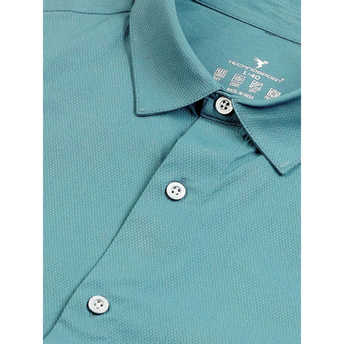Technosport Solid Spread Collar Regular Fit Shirt-men-clothing-shirts-image-4
