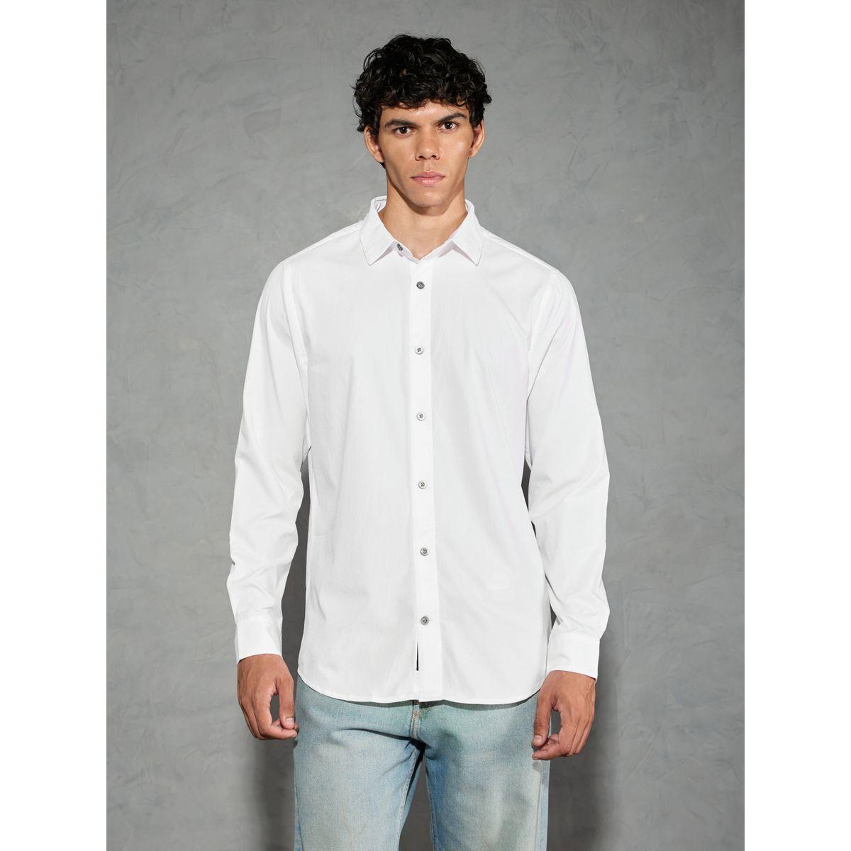Technosport Solid Spread Collar Regular Fit Shirt-men-clothing-shirts-image-1