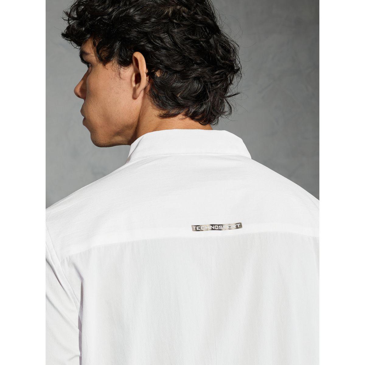 Technosport Solid Spread Collar Regular Fit Shirt-men-clothing-shirts-image-4