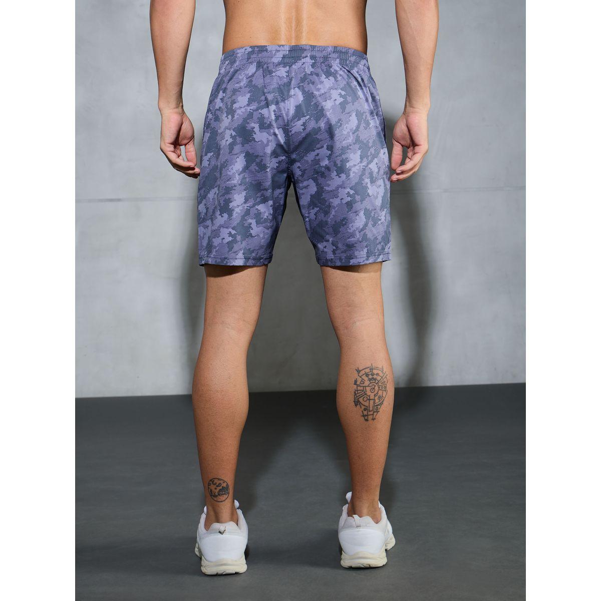 Technosport Solid 2-Way Stretch Camouflage Shorts-sports-men-clothing-bottoms-shorts-image-2