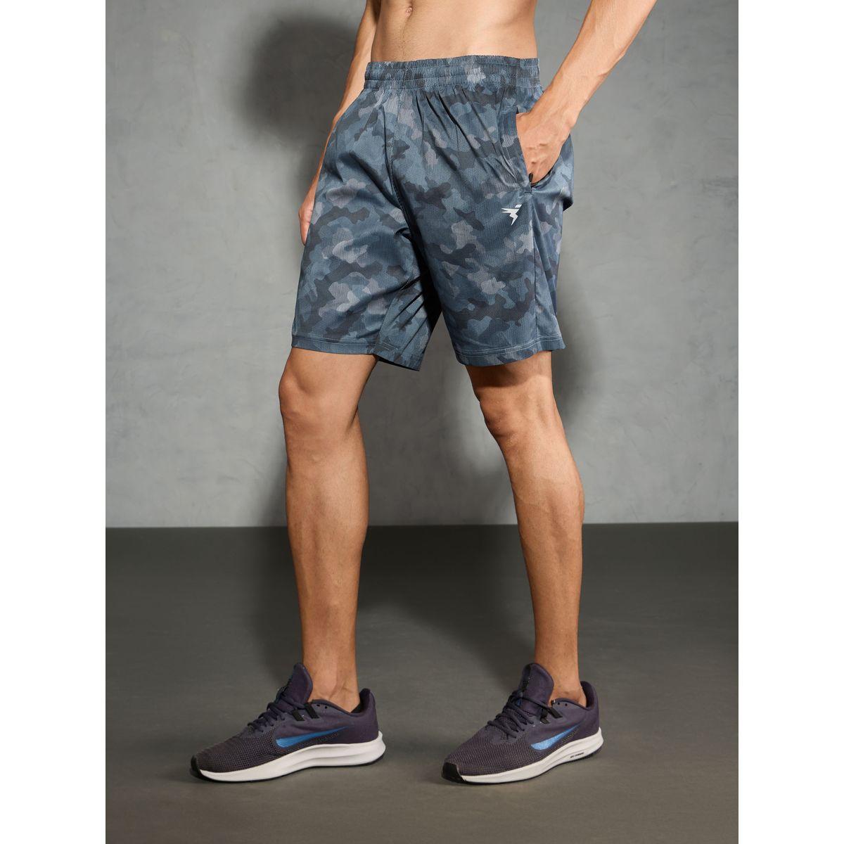 Technosport Solid 2-Way Stretch Camouflage Shorts-sports-men-clothing-bottoms-shorts-image-1