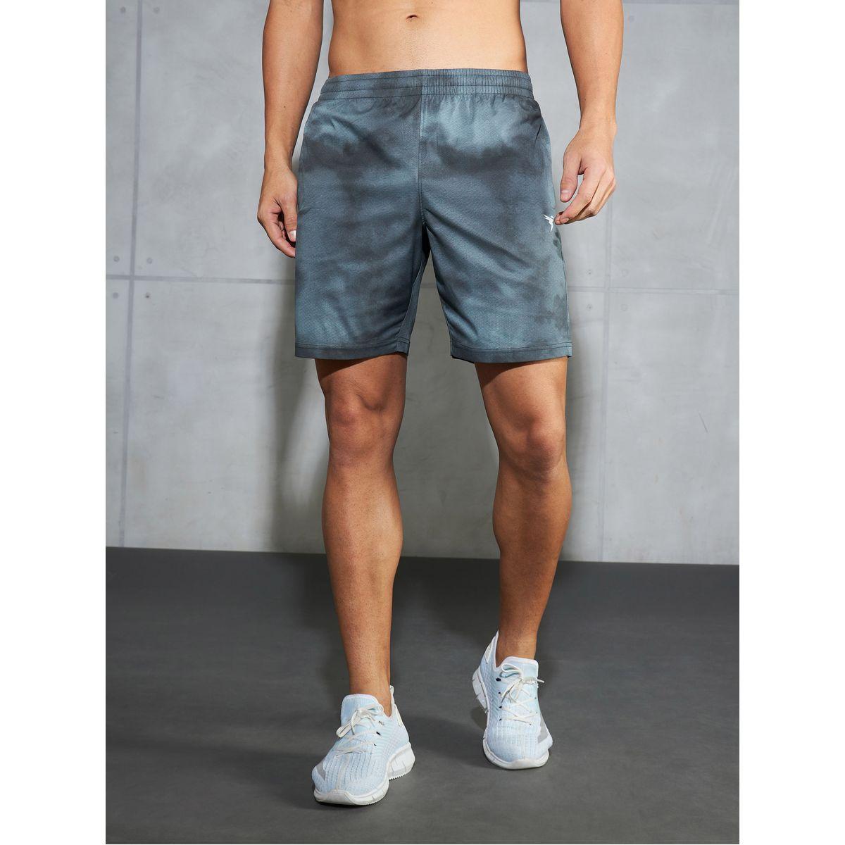 Technosport Solid 2-Way Stretch Tie-Dye Print Shorts-sports-men-clothing-bottoms-shorts-image-3