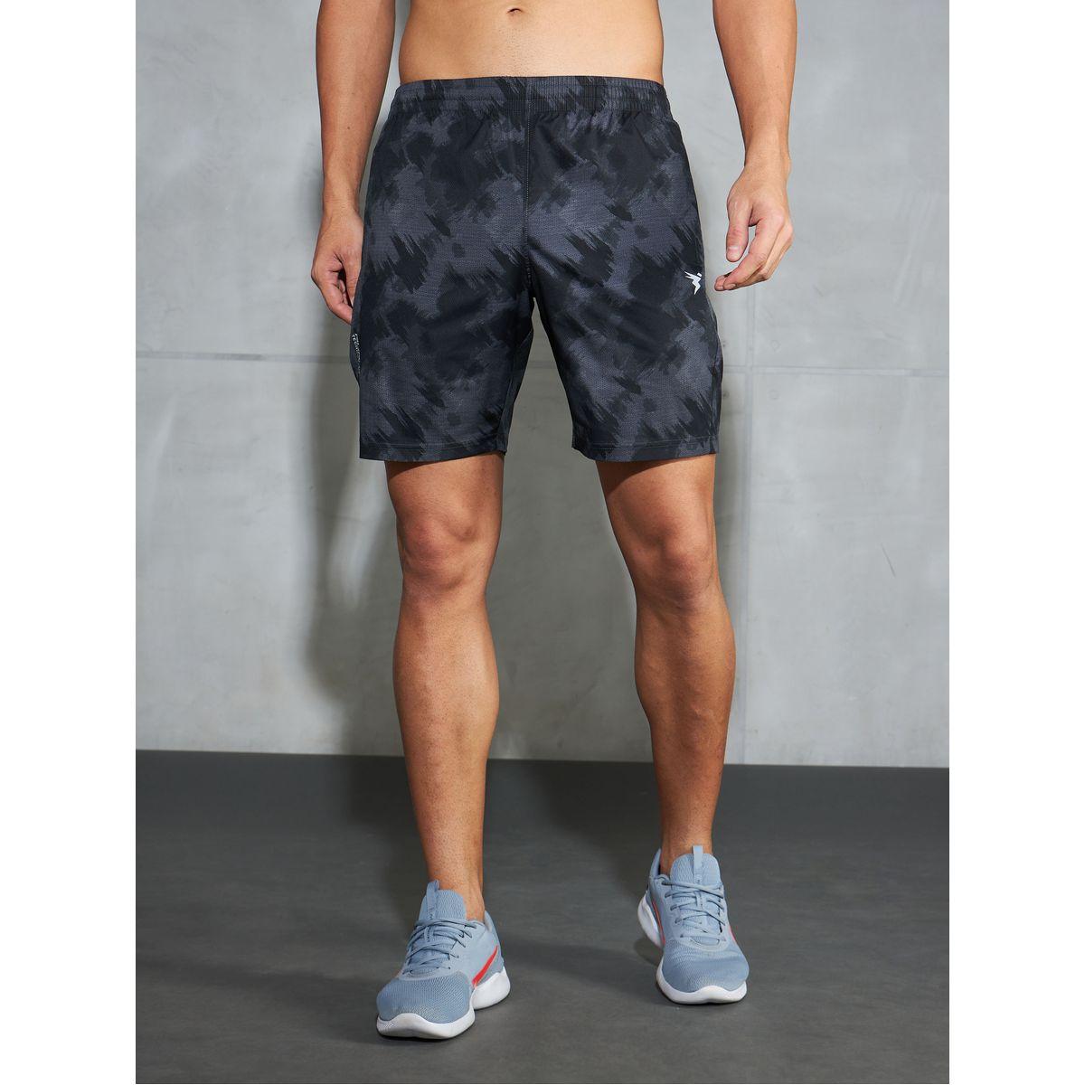 Technosport Solid 2-Way Stretch Tie-Dye Print Shorts-sports-men-clothing-bottoms-shorts-image-2