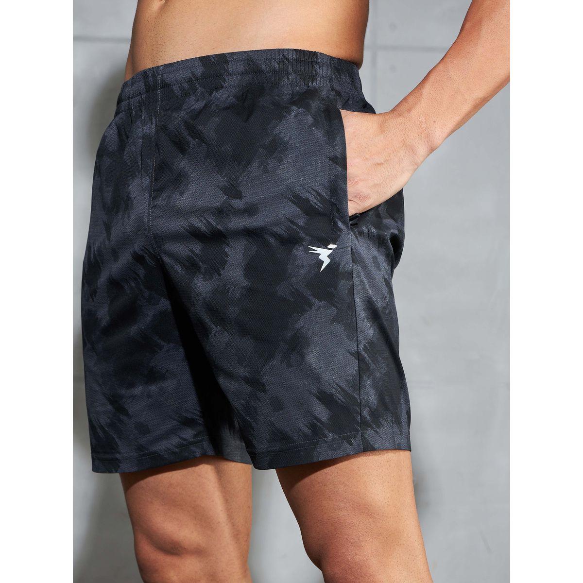 Technosport Solid 2-Way Stretch Tie-Dye Print Shorts-sports-men-clothing-bottoms-shorts-image-3