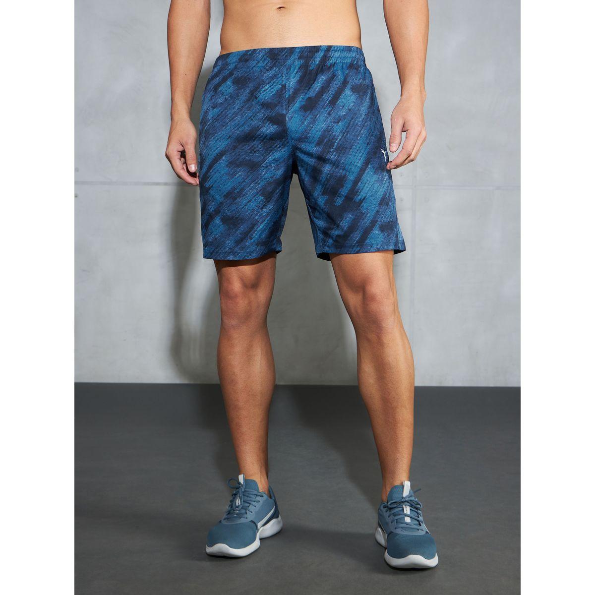 Technosport Men Printed 2-Way Stretch Regular Fit Shorts-sports-men-clothing-bottoms-shorts-image-2