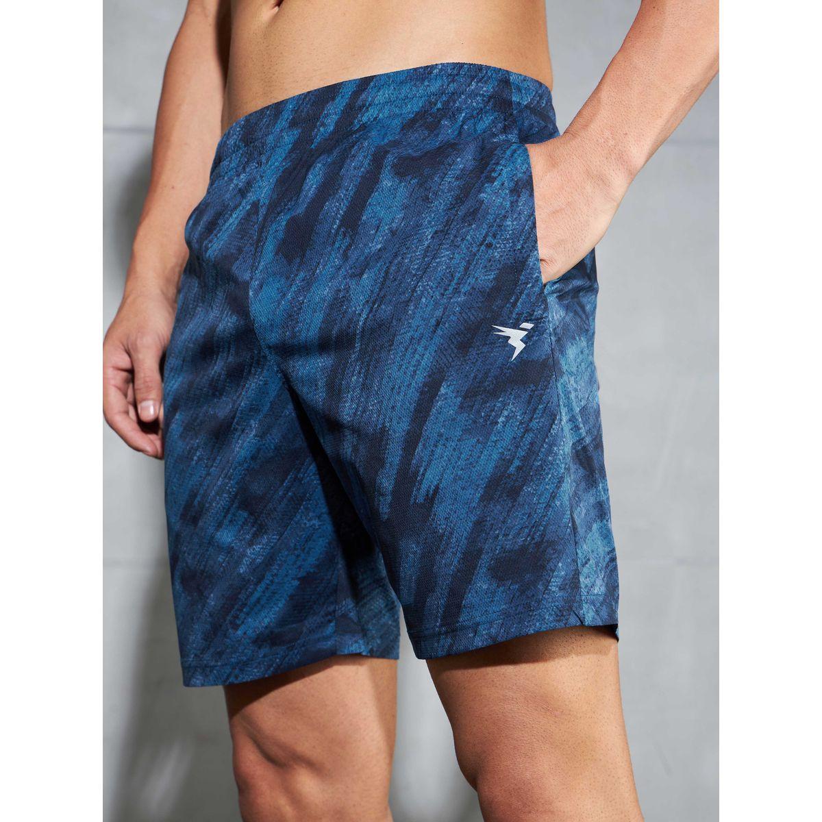 Technosport Men Printed 2-Way Stretch Regular Fit Shorts-sports-men-clothing-bottoms-shorts-image-3