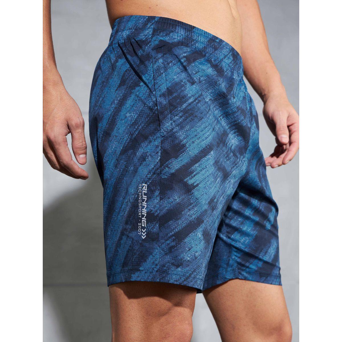 Technosport Men Printed 2-Way Stretch Regular Fit Shorts-sports-men-clothing-bottoms-shorts-image-4