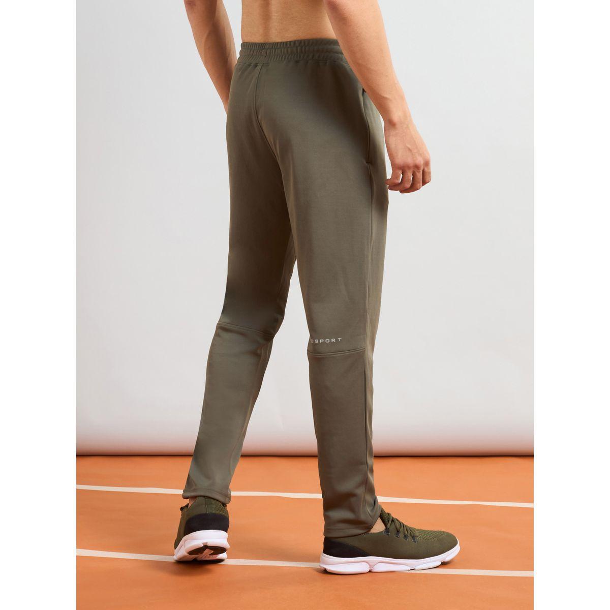 Technosport Men Green Solid 4-Way Stretch Track Pants-men-clothing-bottoms-joggers-image-1