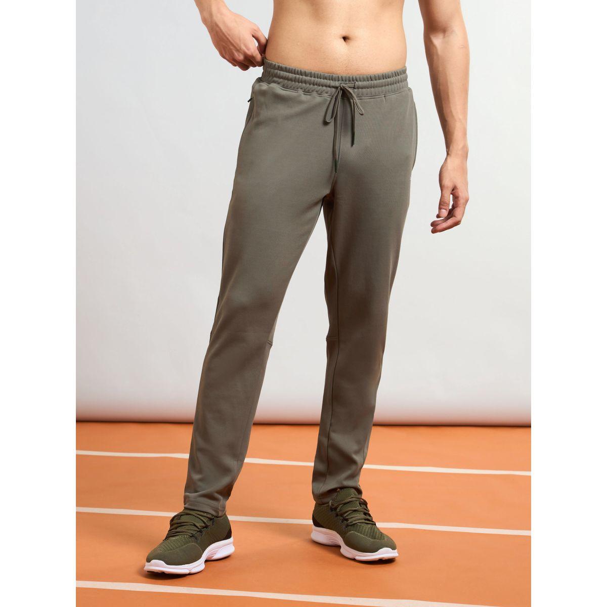 Technosport Men Green Solid 4-Way Stretch Track Pants-men-clothing-bottoms-joggers-image-3