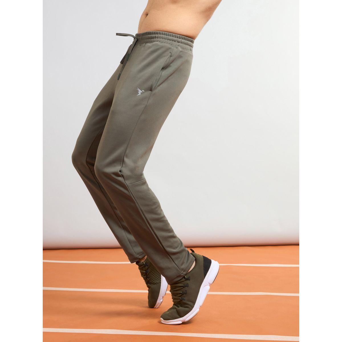 Technosport Men Green Solid 4-Way Stretch Track Pants-men-clothing-bottoms-joggers-image-5
