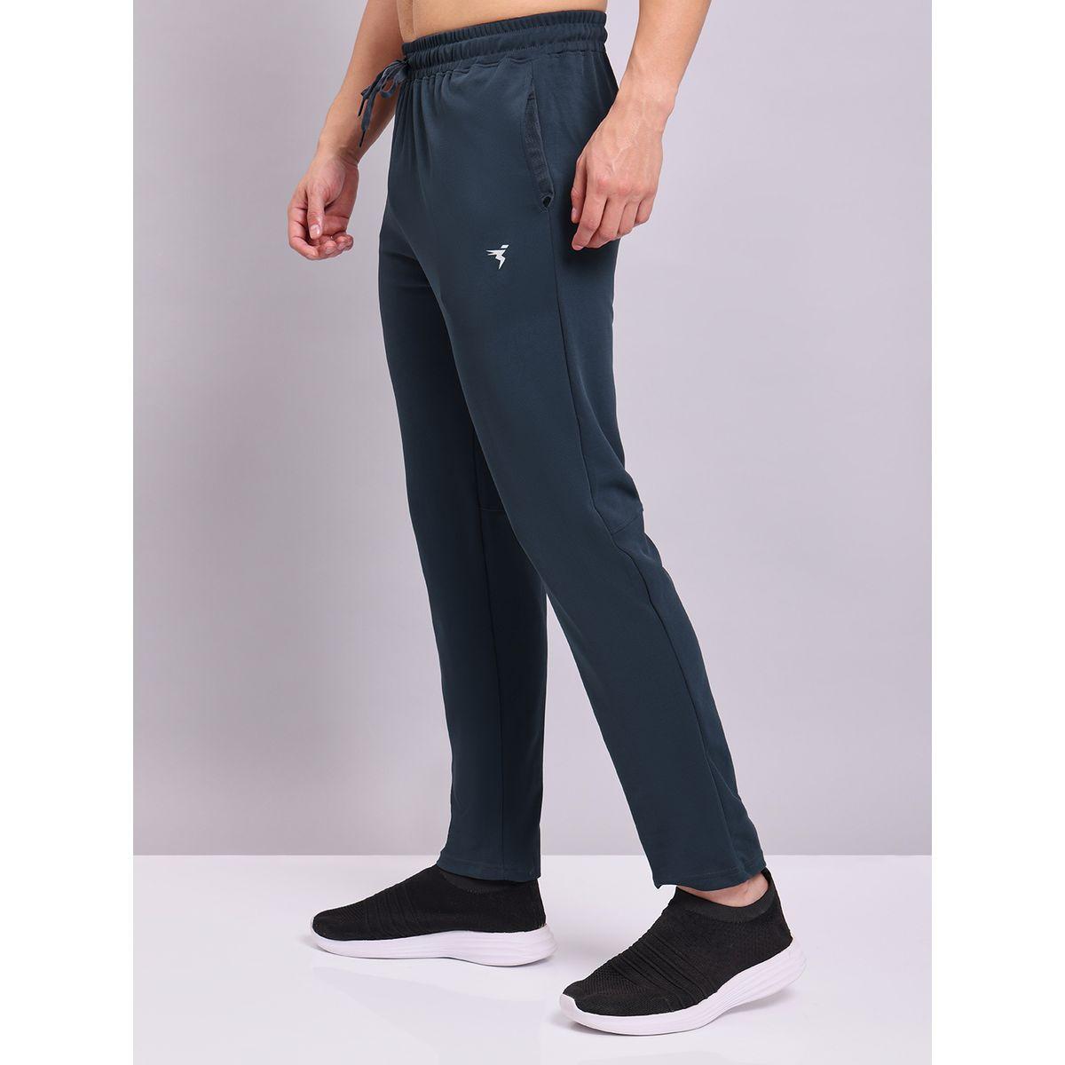 Technosport Men Grey Solid 4-Way Stretch Track Pants-men-clothing-bottoms-joggers-image-2