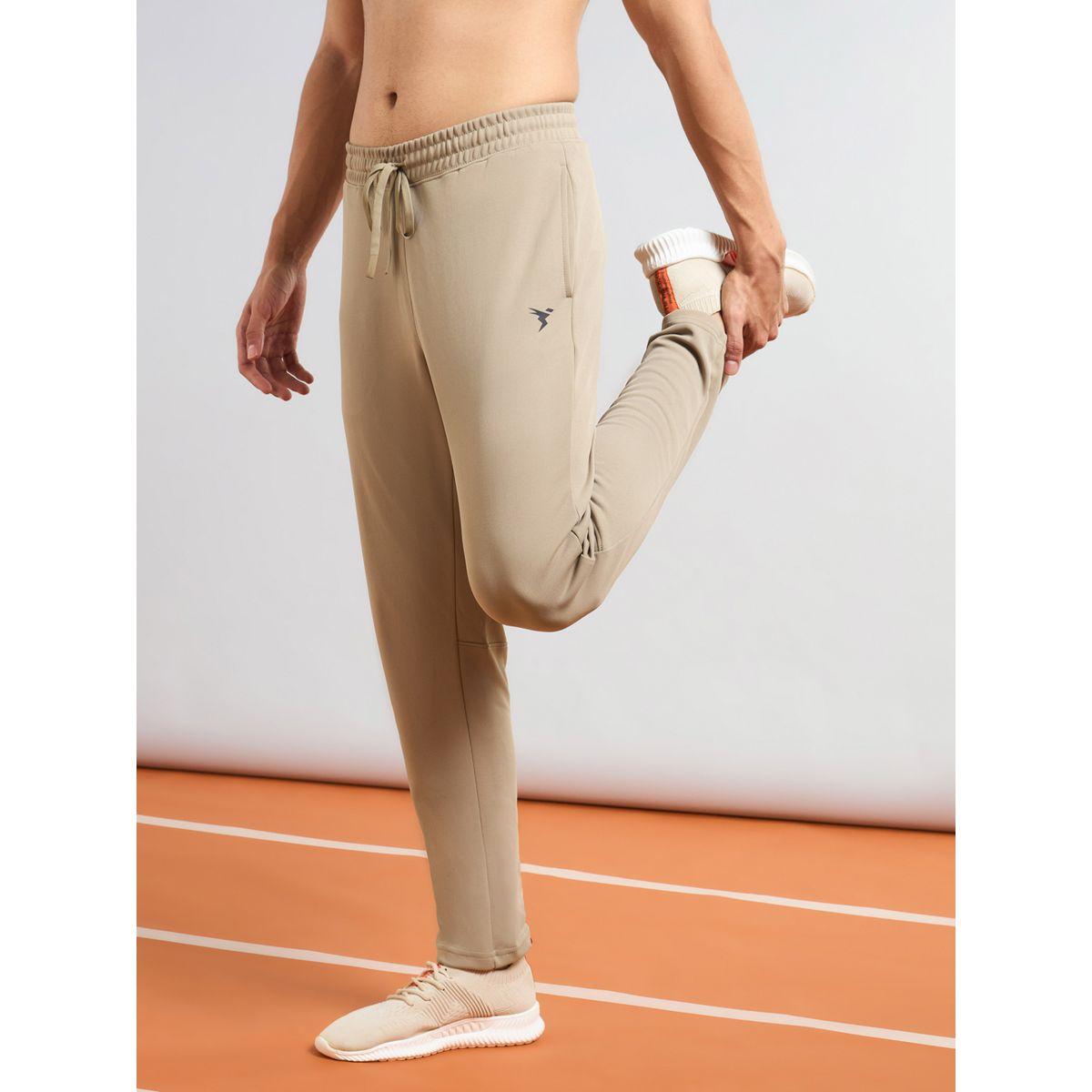 Technosport Men Brown Solid 4-Way Stretch Track Pants-men-clothing-bottoms-joggers-image-1
