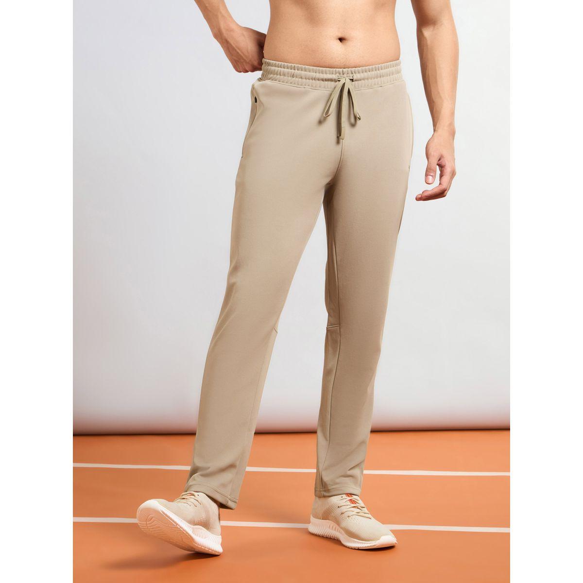 Technosport Men Brown Solid 4-Way Stretch Track Pants-men-clothing-bottoms-joggers-image-2
