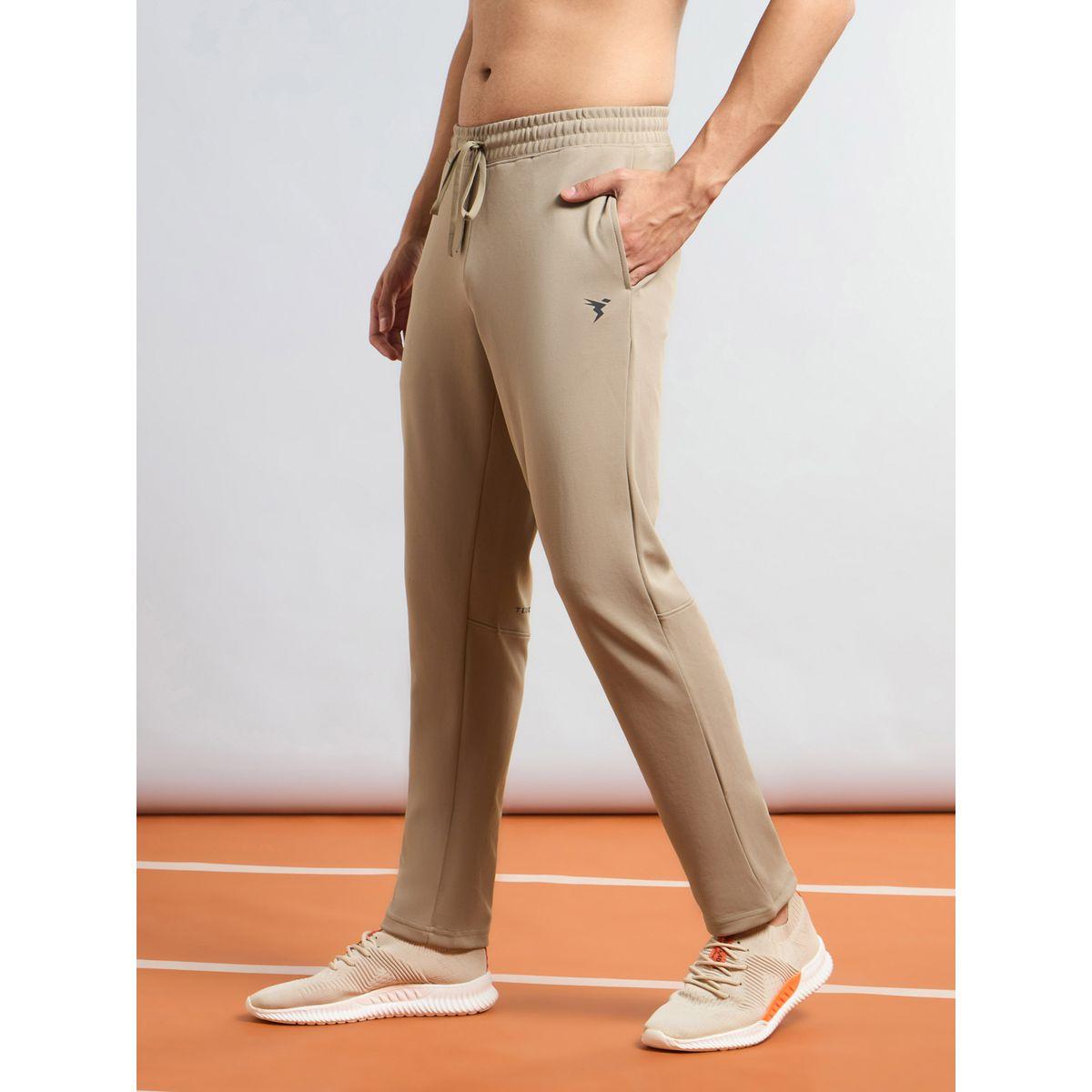 Technosport Men Brown Solid 4-Way Stretch Track Pants-men-clothing-bottoms-joggers-image-3