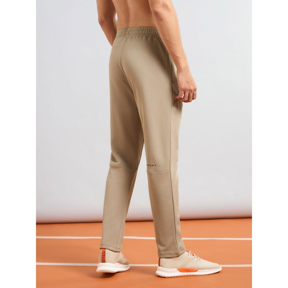 Technosport Men Brown Solid 4-Way Stretch Track Pants-men-clothing-bottoms-joggers-image-5