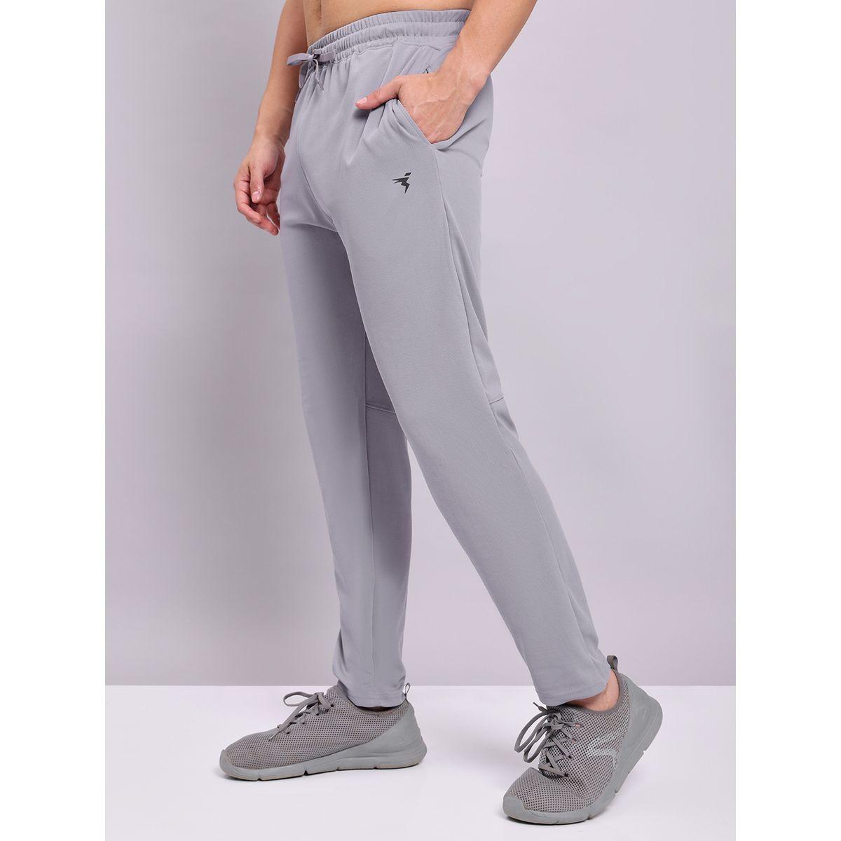 Technosport Men Grey Solid 4-Way Stretch Track Pants-men-clothing-bottoms-joggers-image-2