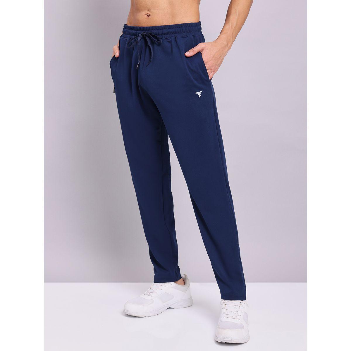 Technosport Men Blue Solid 4-Way Stretch Track Pants-men-clothing-bottoms-joggers-image-1