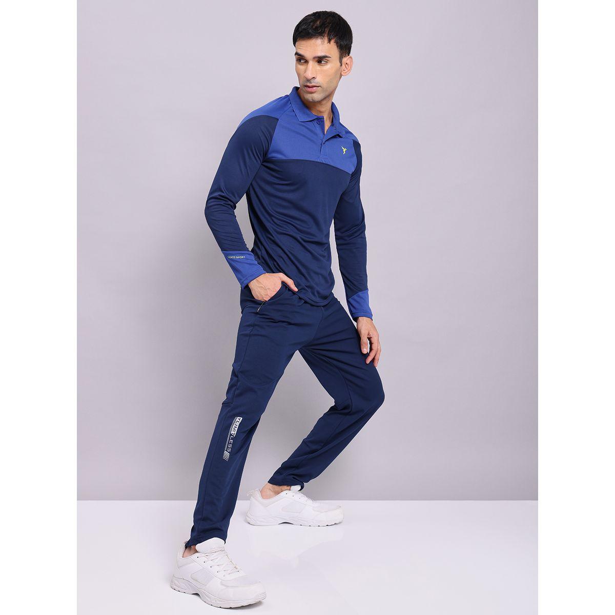 Technosport Men Blue Solid 4-Way Stretch Track Pants-men-clothing-bottoms-joggers-image-2
