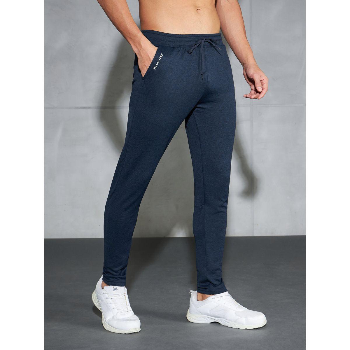 Technosport Solid Mid Rise Stretch Trackpants-men-clothing-sportswearandactivewear-bottoms-image-2