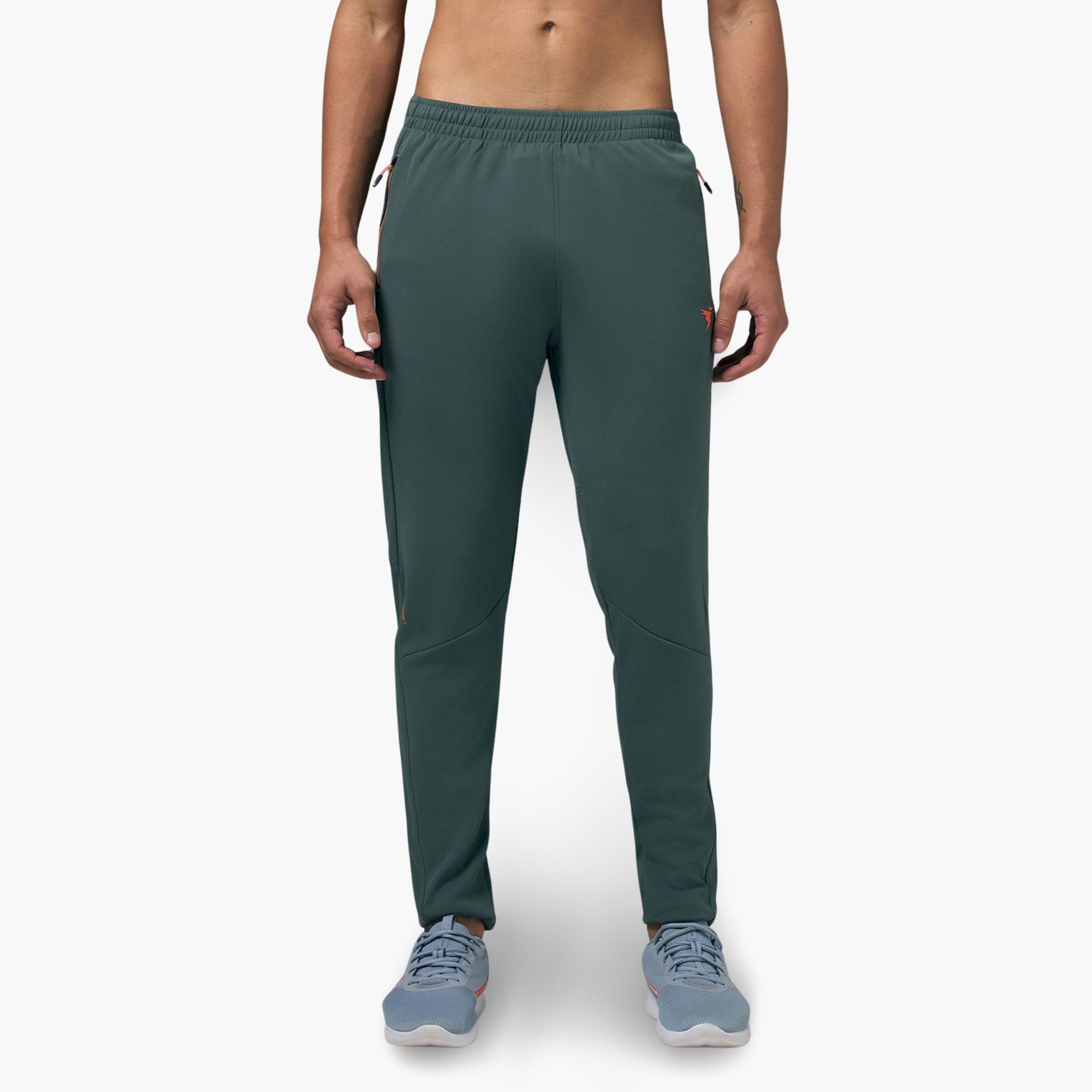 Technosport X Styli  Green Solid Track Pants with Zip Pocket-women-clothing-bottoms-joggers-image-1
