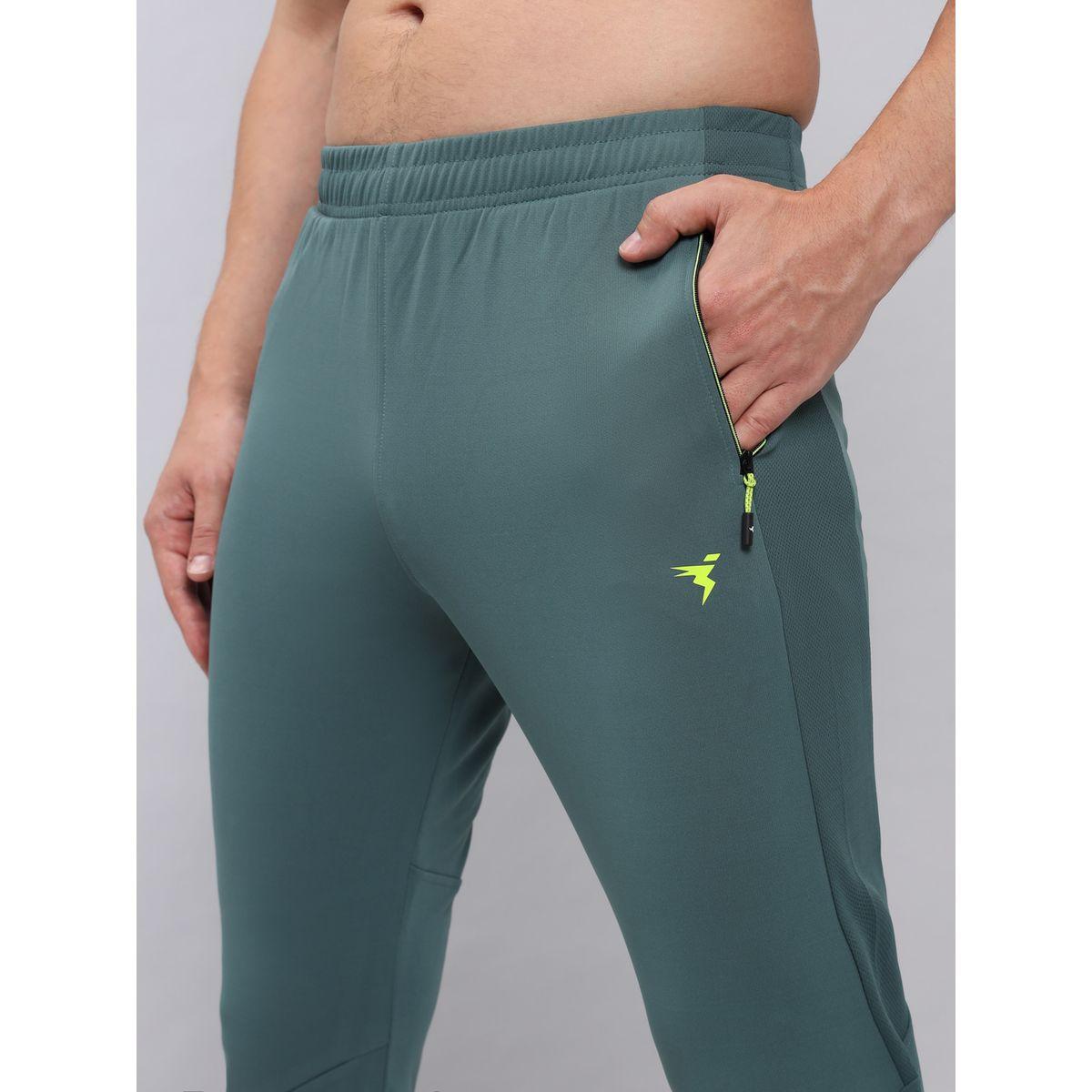 Technosport Men Green Solid Elasticated Waistband Track Pants-men-clothing-bottoms-joggers-image-3