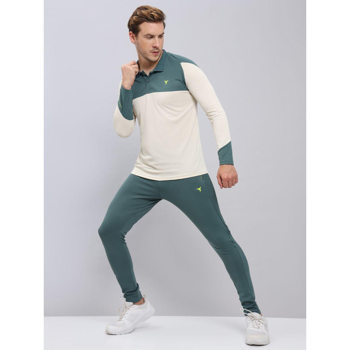 Technosport Men Green Solid Elasticated Waistband Track Pants-men-clothing-bottoms-joggers-image-6