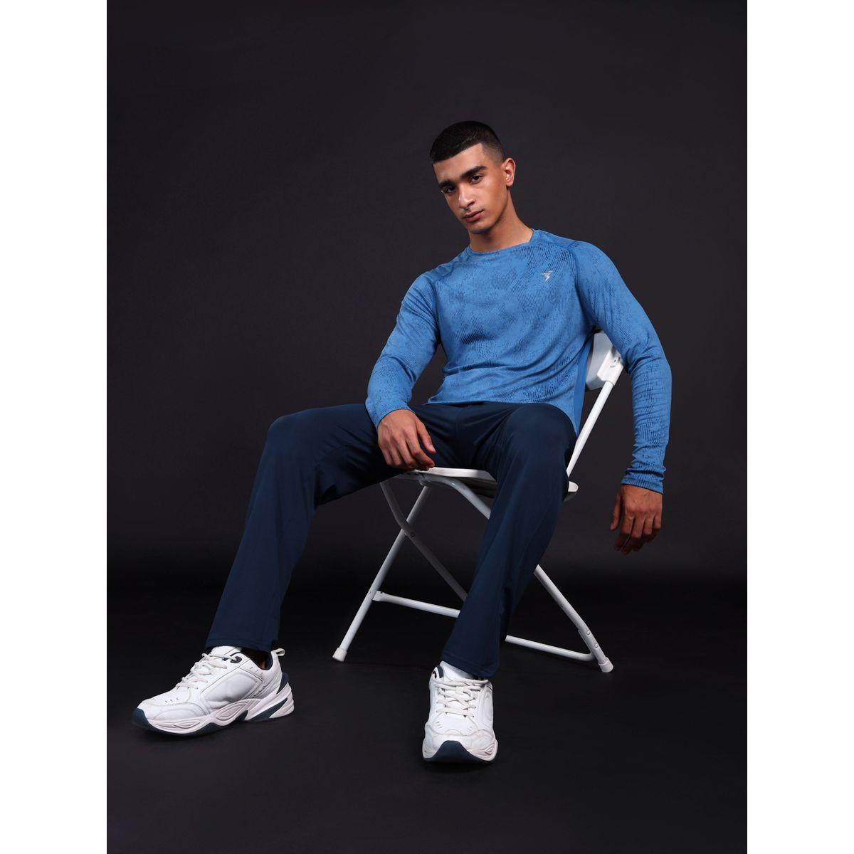 Technosport Men Blue Solid 4-Way Stretch Track Pants-men-clothing-bottoms-joggers-image-5