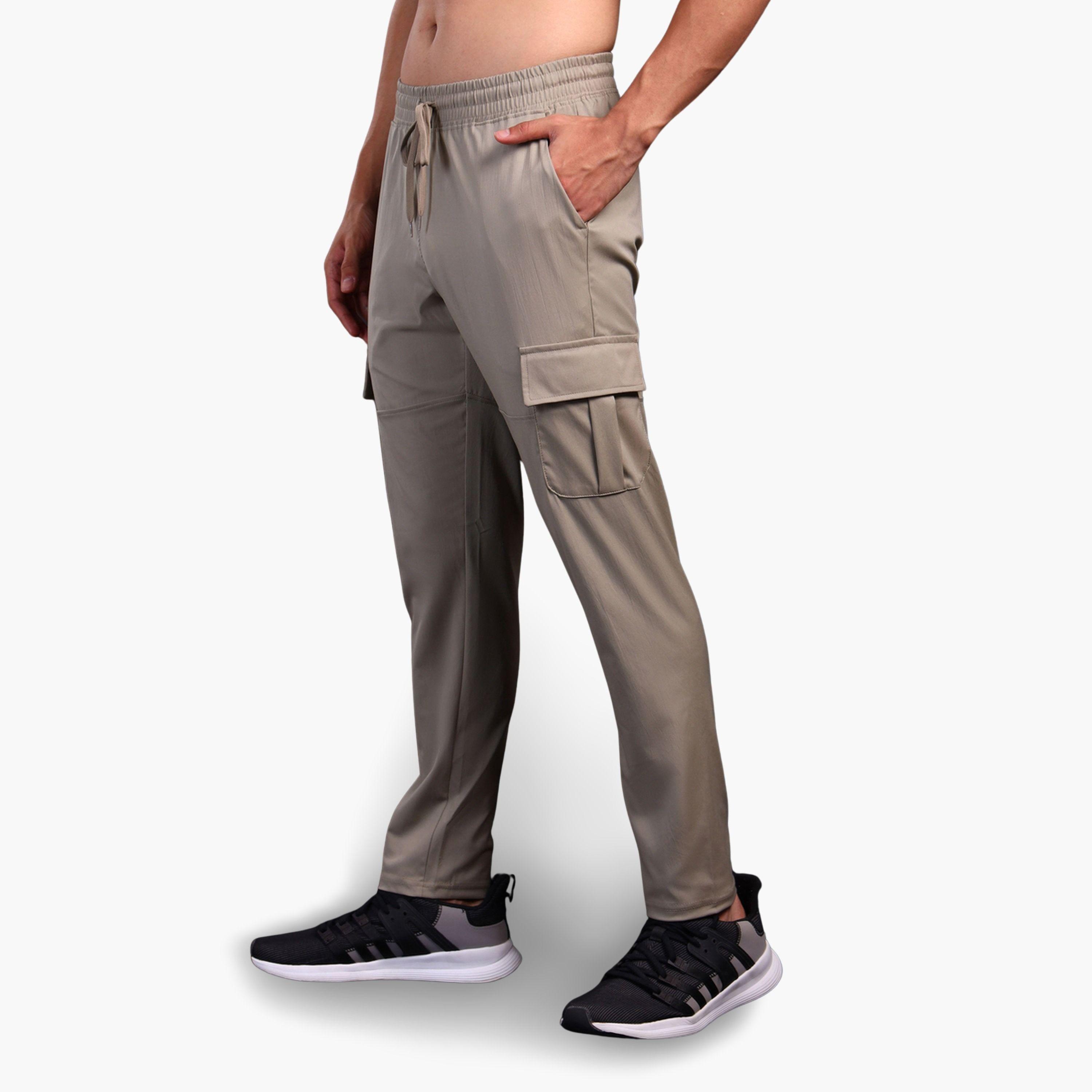 Technosport Men Solid Relaxed Fit Sports Cargo Trackpants-men-clothing-sportswearandactivewear-bottoms-image-2