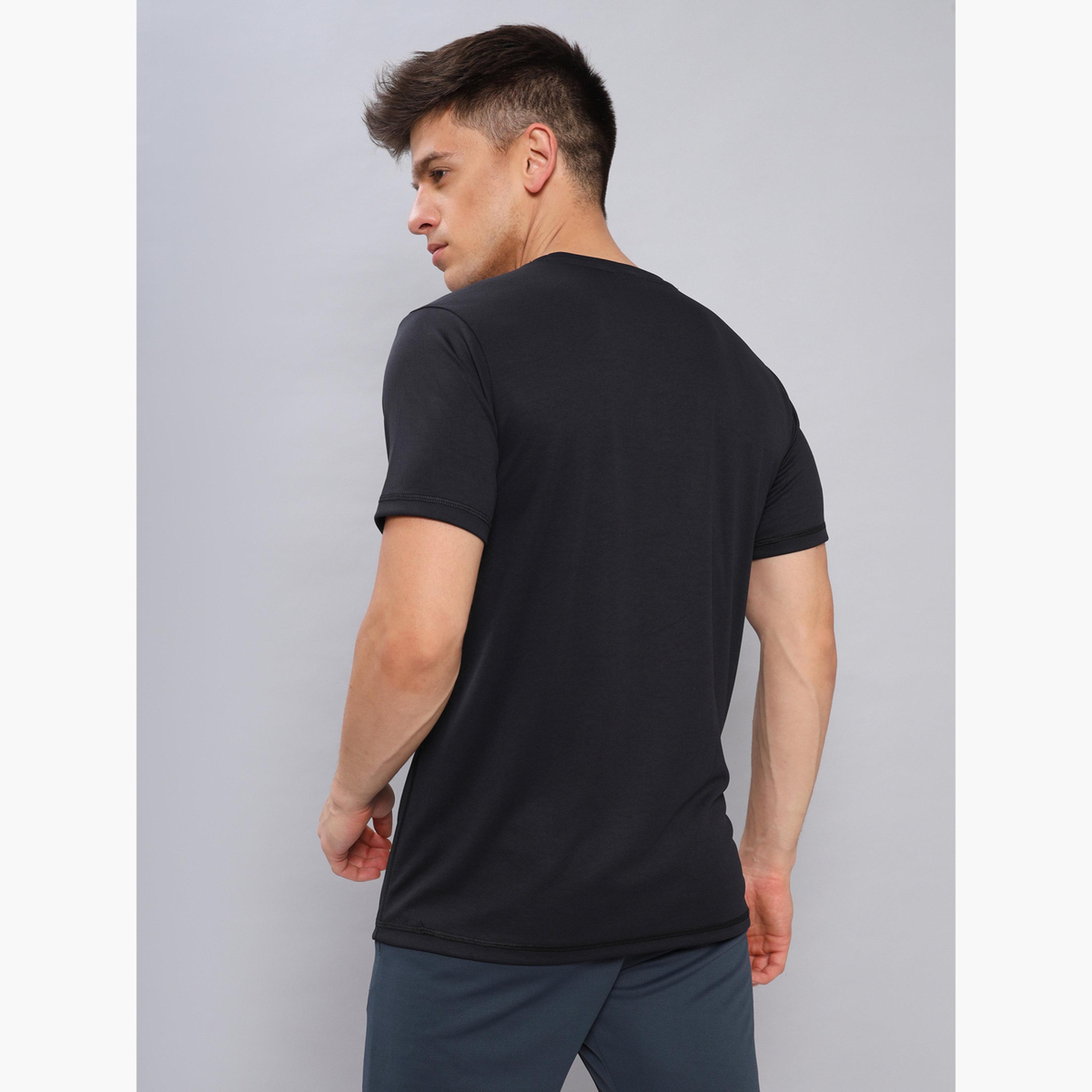 Technosport Men Solid Slim Fit Crew Neck T-Shirt-men-clothing-sportswearandactivewear-tshirtsandpolos-image-4