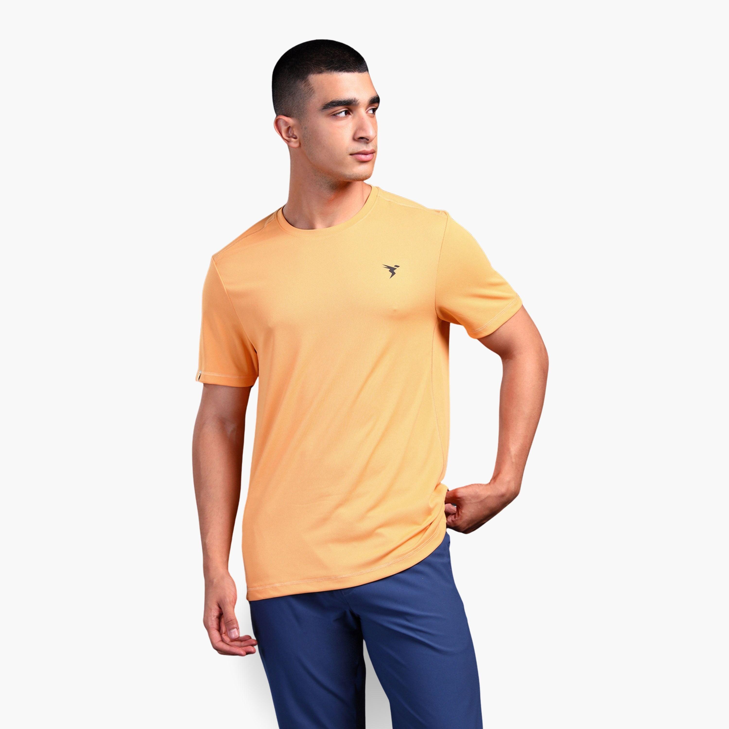 Technosport Men Solid Slim Fit Crew Neck T-Shirt-men-clothing-sportswearandactivewear-tshirtsandpolos-image-1