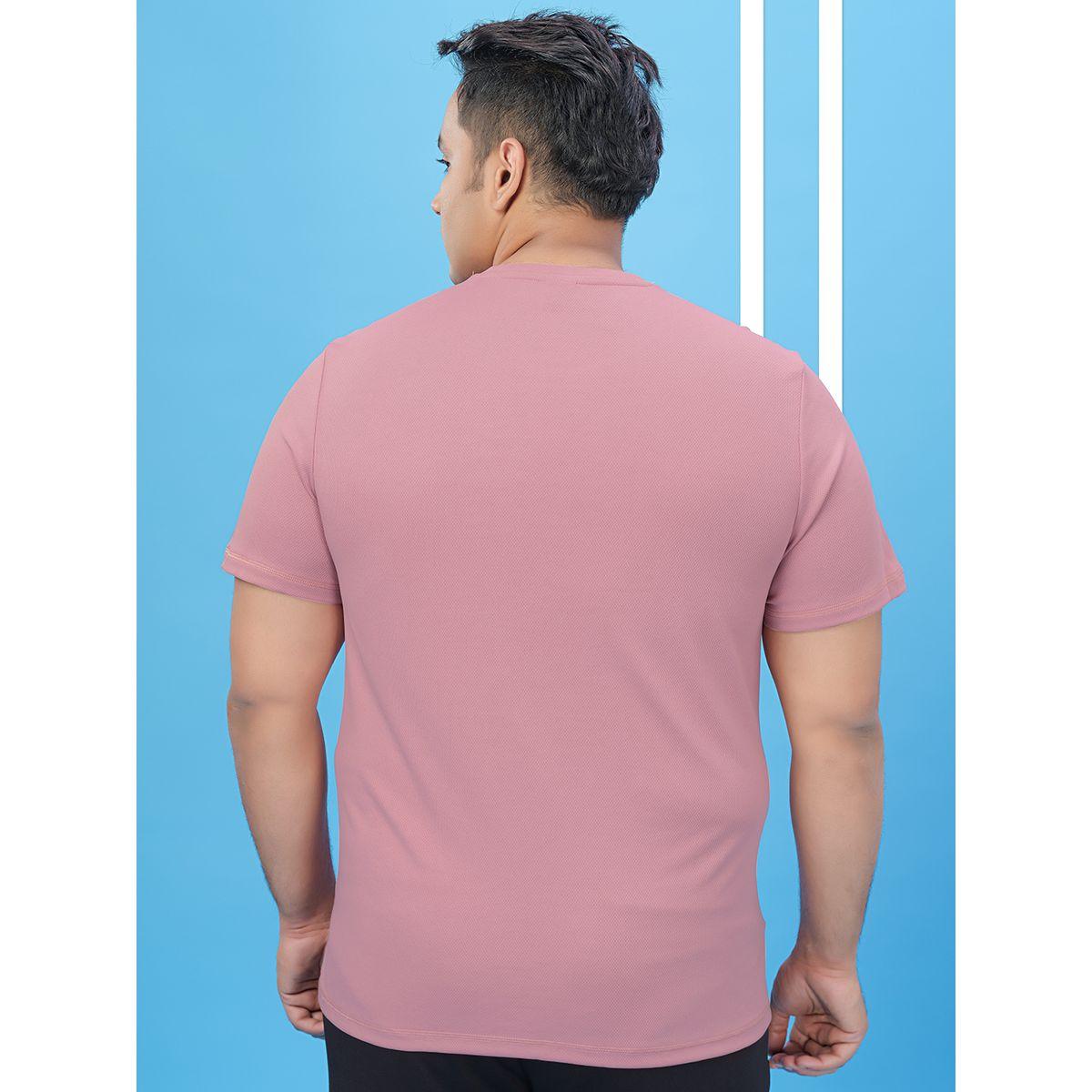 Technosport Plus Pink Solid Crew Neck Slim Fit T-Shirt-men-clothing-tshirtsandpolos-tshirts-image-4