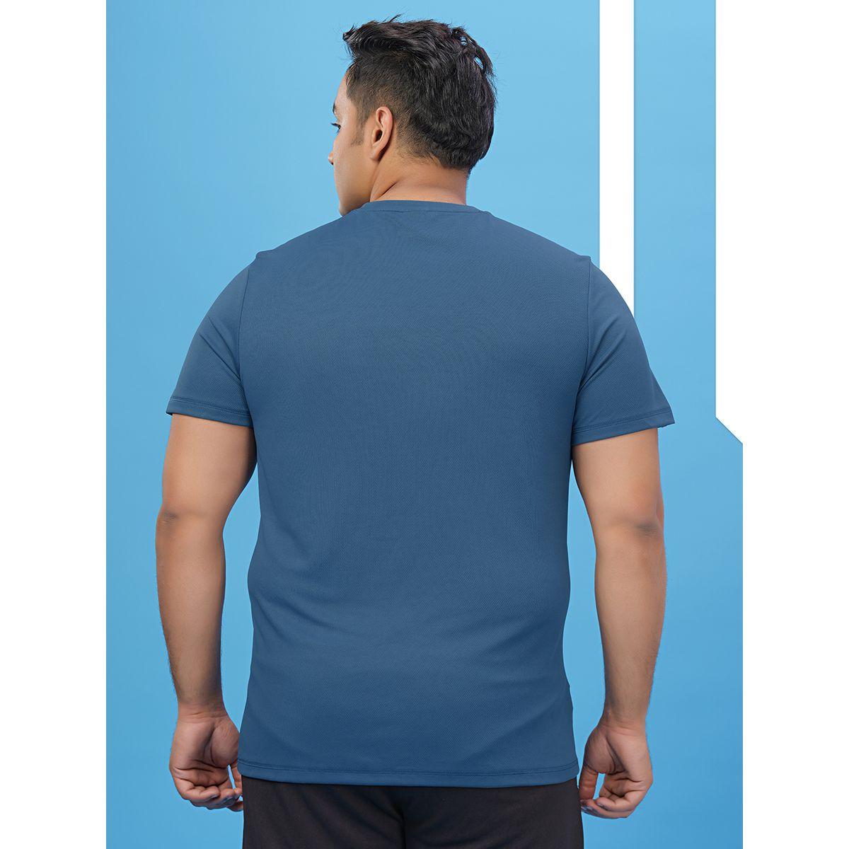 Technosport Plus Blue Solid Crew Neck Slim Fit T-Shirt-men-clothing-tshirtsandpolos-tshirts-image-5