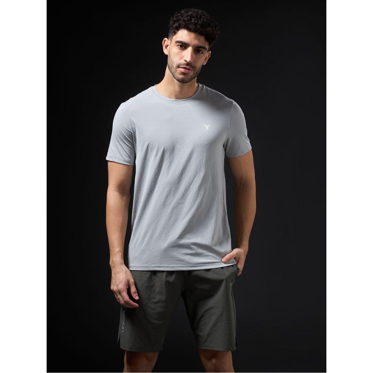 Technosport Solid 4-Way Stretch Crew Neck T-Shirt-men-clothing-sportswearandactivewear-tshirtsandpolos-image-1
