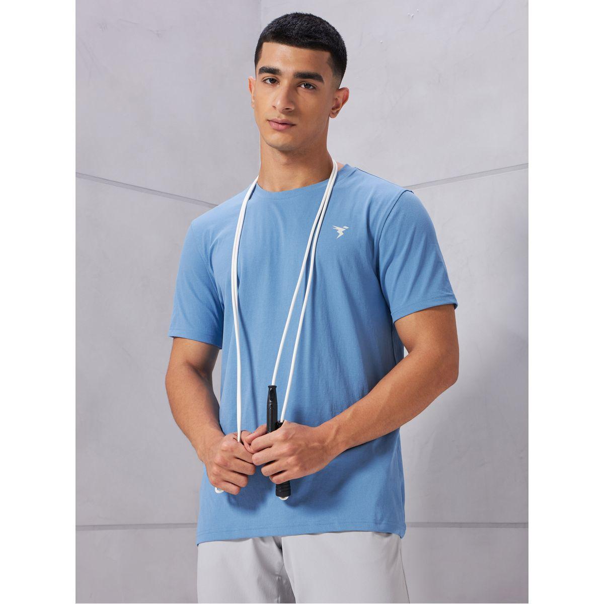 Technosport Solid 4-Way Stretch Crew Neck T-Shirt-men-clothing-sportswearandactivewear-tshirtsandpolos-image-1