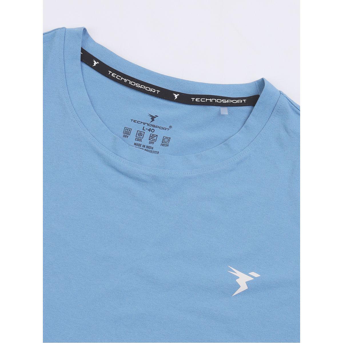 Technosport Solid 4-Way Stretch Crew Neck T-Shirt-men-clothing-sportswearandactivewear-tshirtsandpolos-image-4