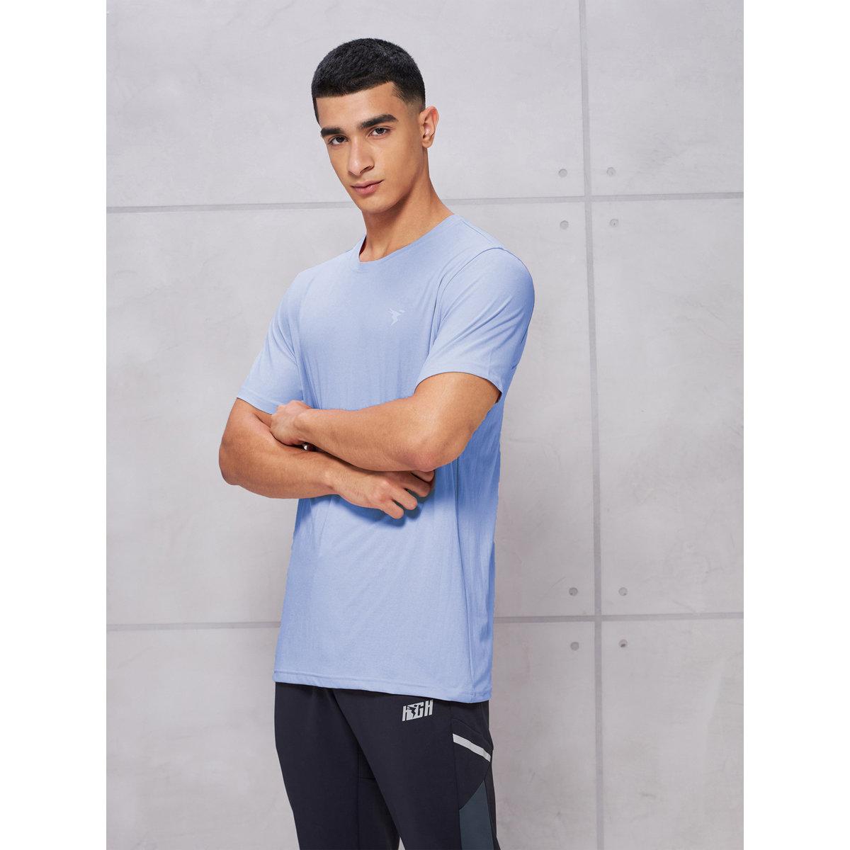 Technosport Men Solid Slim Fit Crew Neck T-Shirt-men-clothing-tshirtsandpolos-tshirts-image-2