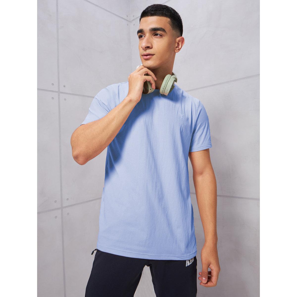 Technosport Men Solid Slim Fit Crew Neck T-Shirt-men-clothing-tshirtsandpolos-tshirts-image-3