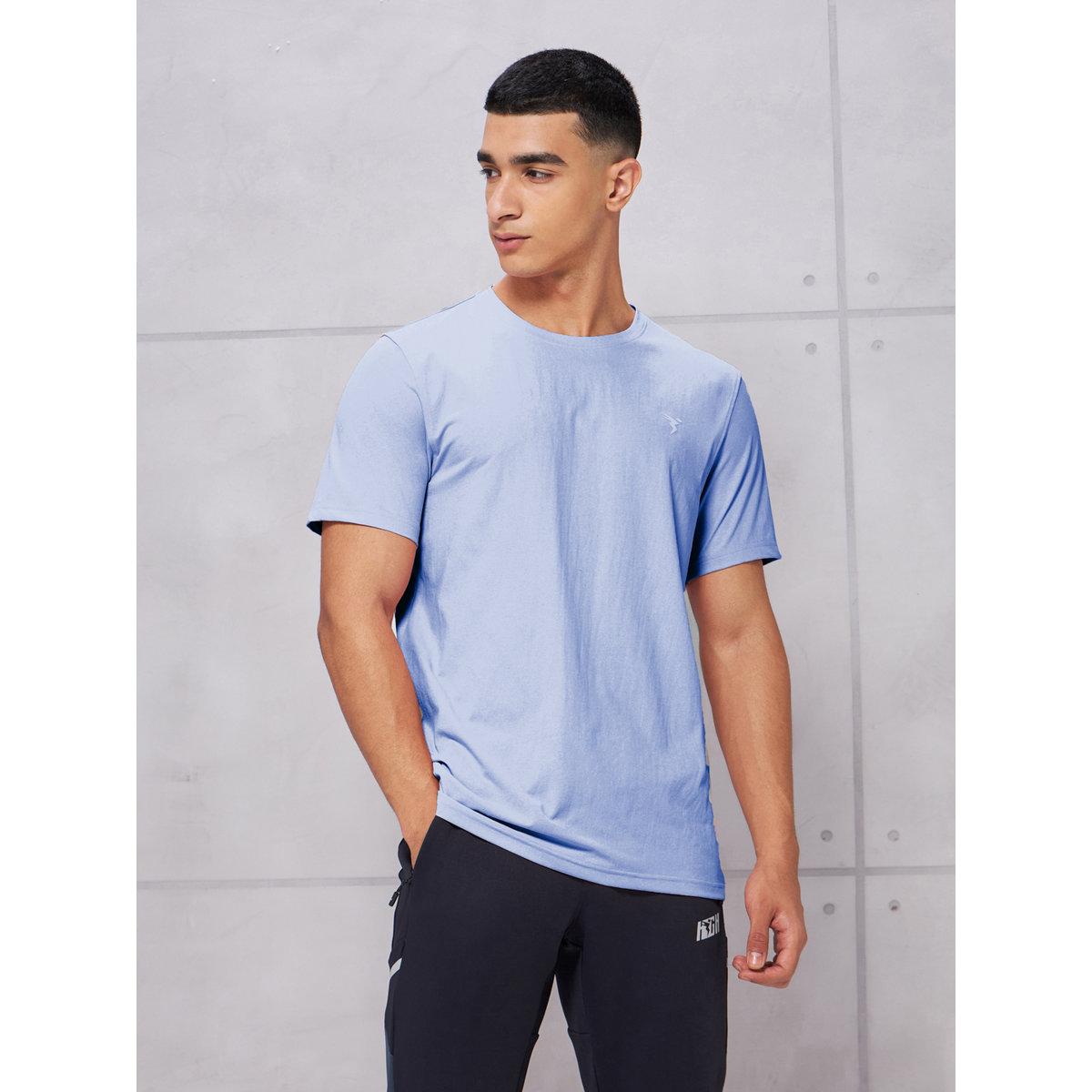 Technosport Men Solid Slim Fit Crew Neck T-Shirt-men-clothing-tshirtsandpolos-tshirts-image-4