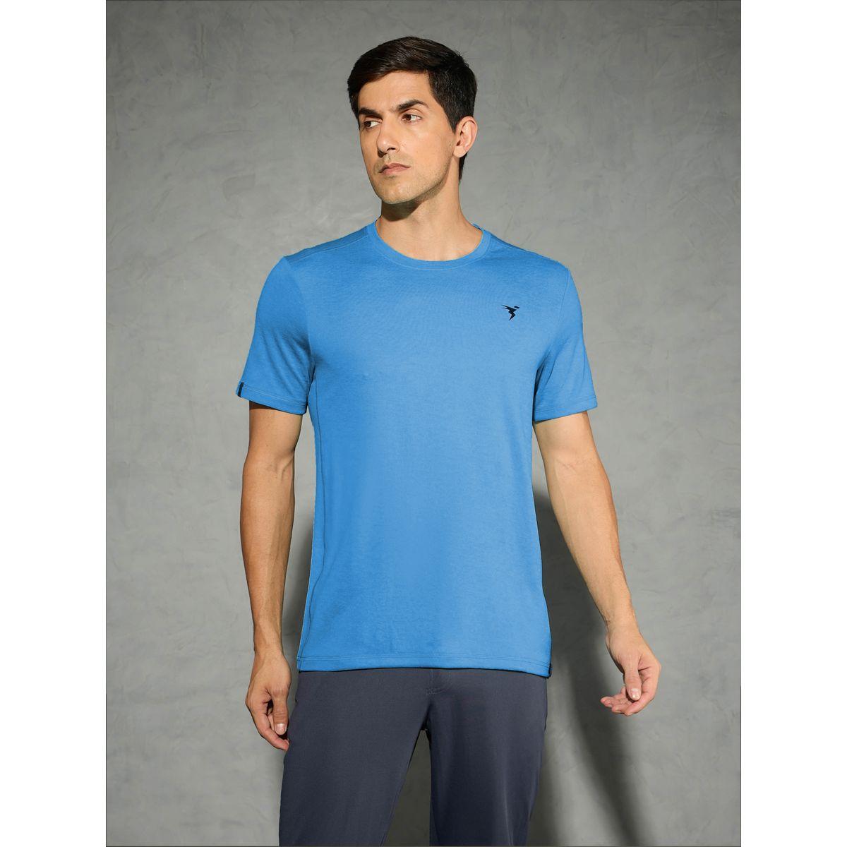 تيشيرت بياقة ضيقة وأكمام قصيرة-men-clothing-tshirtsandpolos-tshirts-image-2