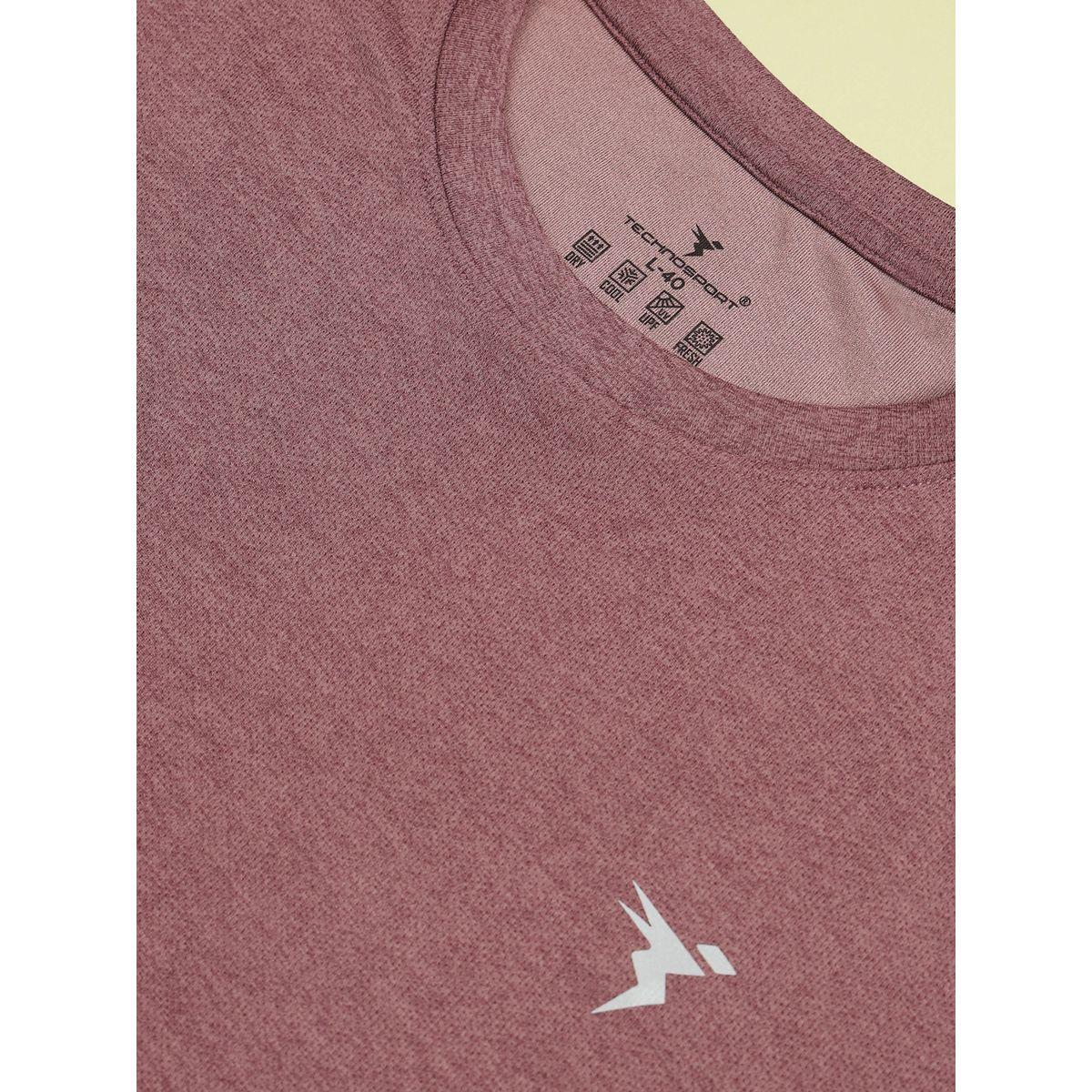 تيشيرت ميلانج بقصة سليم فت وأكمام قصيرة-men-clothing-tshirtsandpolos-tshirts-image-4