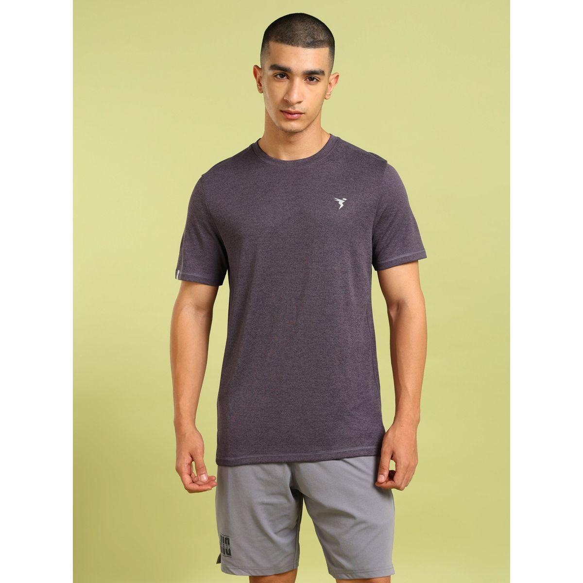 تيشيرت ميلانج بقصة سليم فت وأكمام قصيرة-men-clothing-tshirtsandpolos-tshirts-image-2