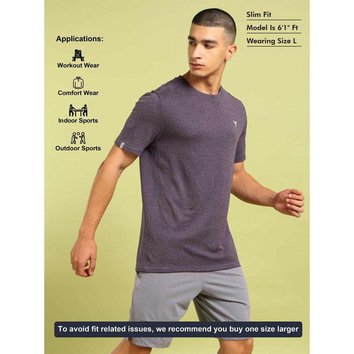 تيشيرت ميلانج بقصة سليم فت وأكمام قصيرة-men-clothing-tshirtsandpolos-tshirts-image-7