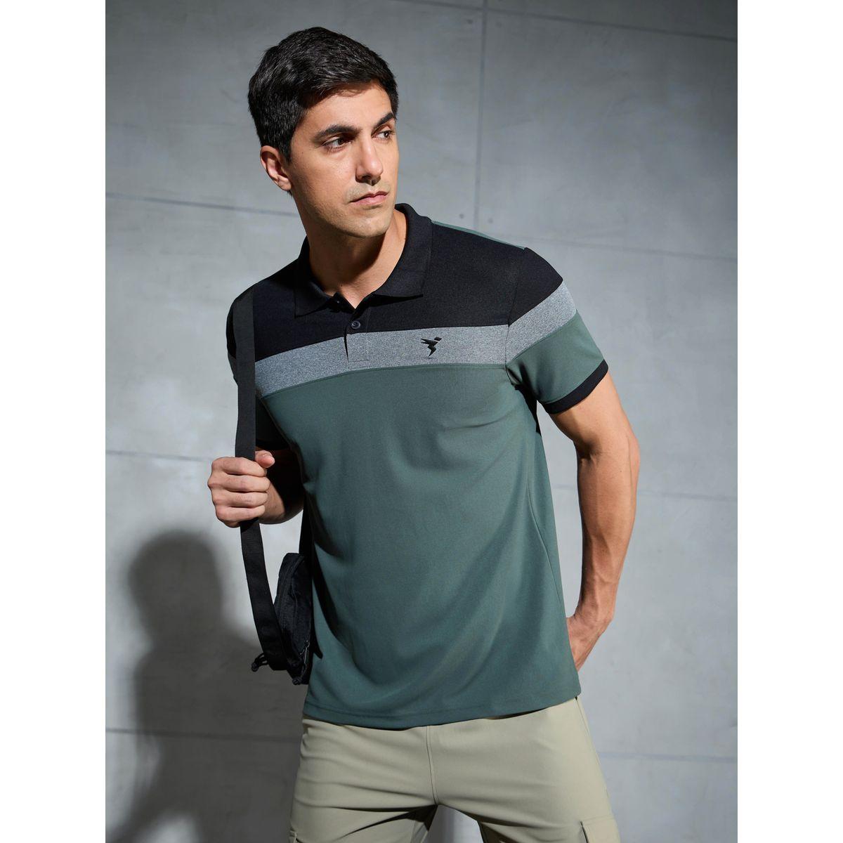 Technosport Color Block Short Sleeve Pique Slim Fit Polo T-Shirt-men-clothing-tshirtsandpolos-tshirts-image-4