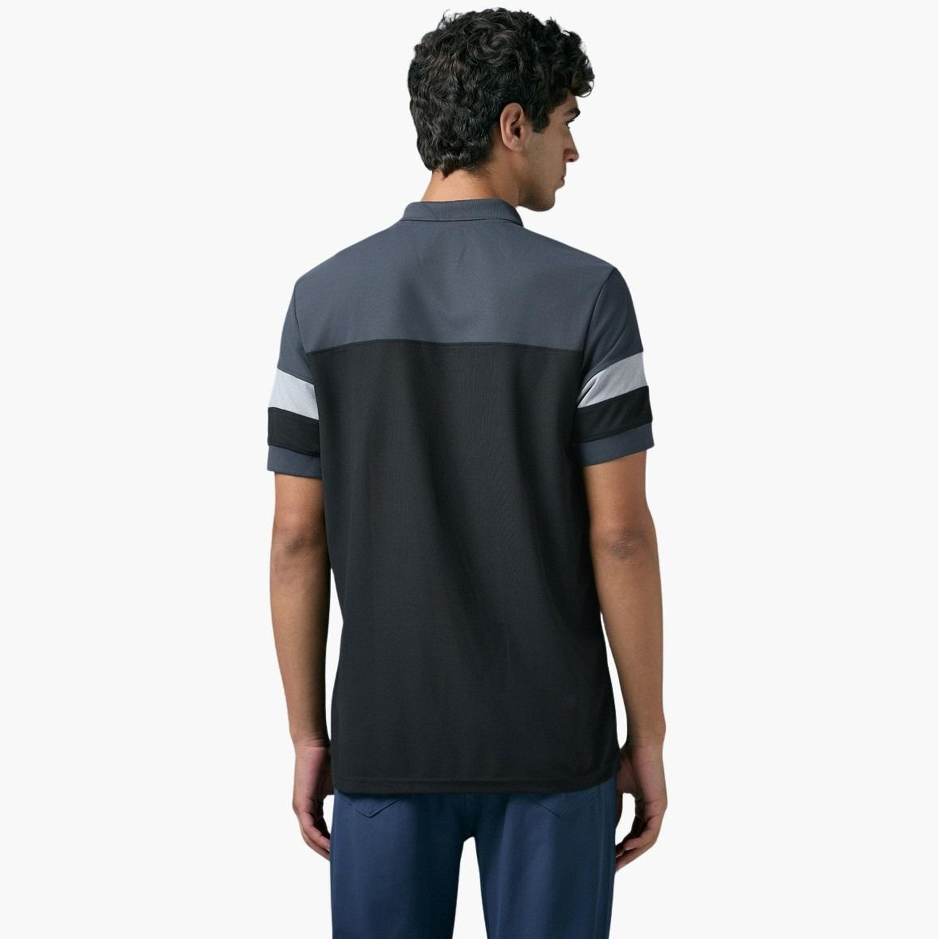 تيكنو سبورت - قميص بولو بيكيه رجالي تصميم نحيف بألوان متباينة-men-clothing-tshirtsandpolos-polos-image-5