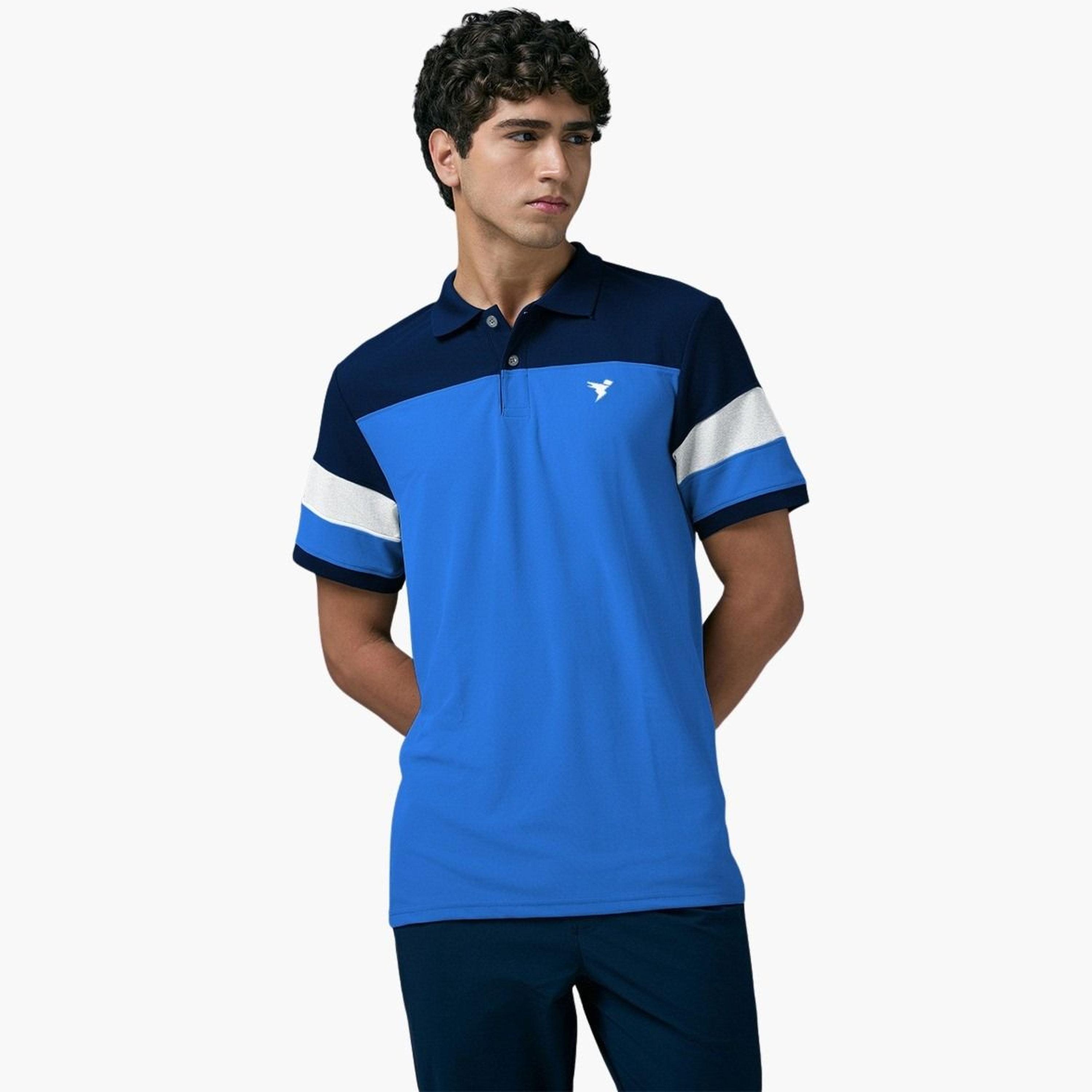Technosport Men Slim Fit Color Block Pique Polo-men-clothing-tshirtsandpolos-polos-image-1