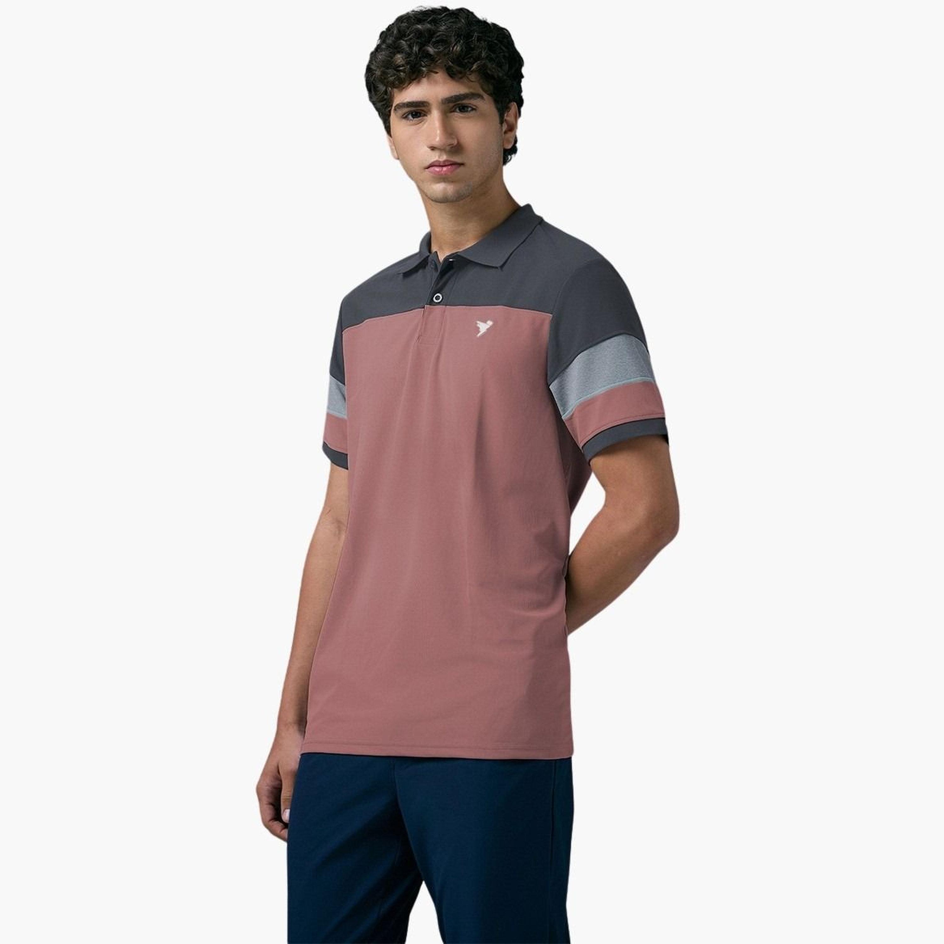 تيكنو سبورت - قميص بولو بيكيه رجالي تصميم نحيف بألوان متباينة-men-clothing-tshirtsandpolos-polos-image-3